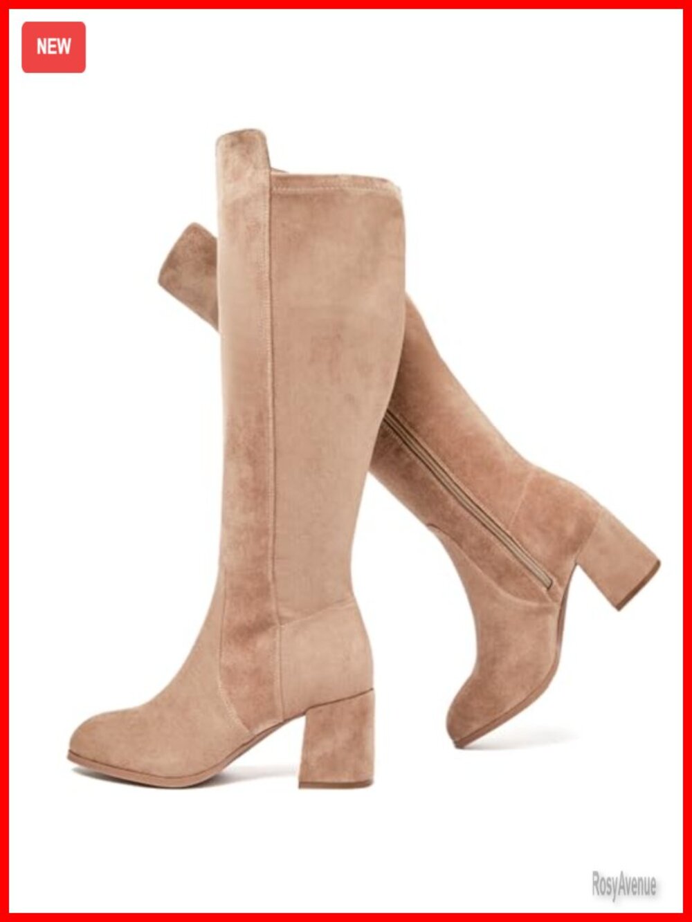 Extra Wide Calf Knee High Boots Faux Leather Memory Foam Riding Boot